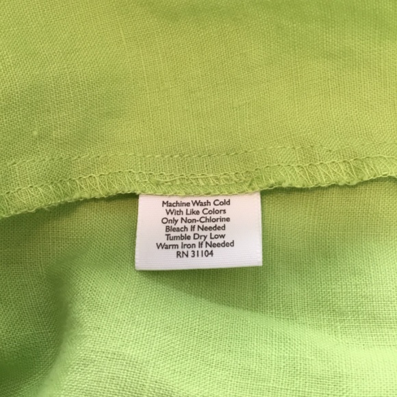 Kim Rogers Ladies Button Down Top Lime Green Size PXL - Picture 4 of 4